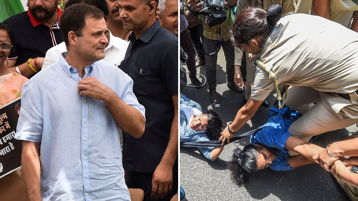 <div class="paragraphs"><p>Congress leader <a href="https://www.thequint.com/news/politics/rahul-gandhi-appearance-enforcement-directorate-national-herald-money-laundering-congress-rally#read-more">Rahul Gandhi</a> reached the Enforcement Directorate office for <a href="https://www.thequint.com/news/politics/rahul-gandhi-appearance-enforcement-directorate-national-herald-money-laundering-congress-rally">questioning</a> once again on Wednesday, 15 June – for the third day in a row.</p></div>