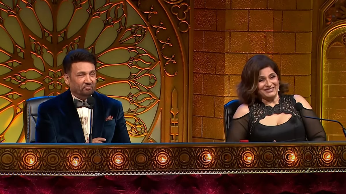 <div class="paragraphs"><p>Archana Puran Singh and Shekhar Suman on <em>India's Laughter Champion.</em></p></div>
