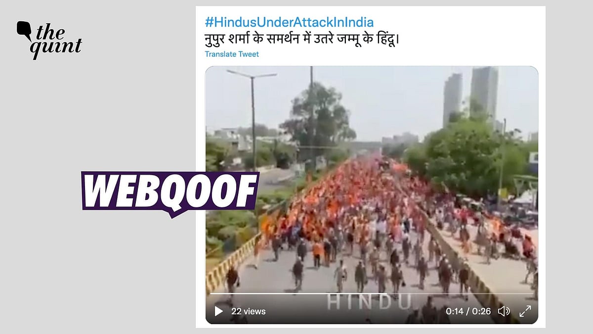 <div class="paragraphs"><p>The claim states that the Hindus in Jammu had taken out a procession in support of Nupur Sharma.&nbsp;</p></div>