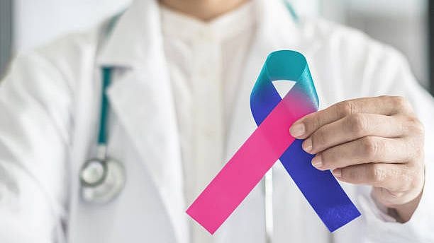 <div class="paragraphs"><p>My Cancer Journey: The tri-coloured thyroid cancer awareness ribbon represents the throat energy center, spiritual influences in healing, and teal as a healing colour. </p></div>