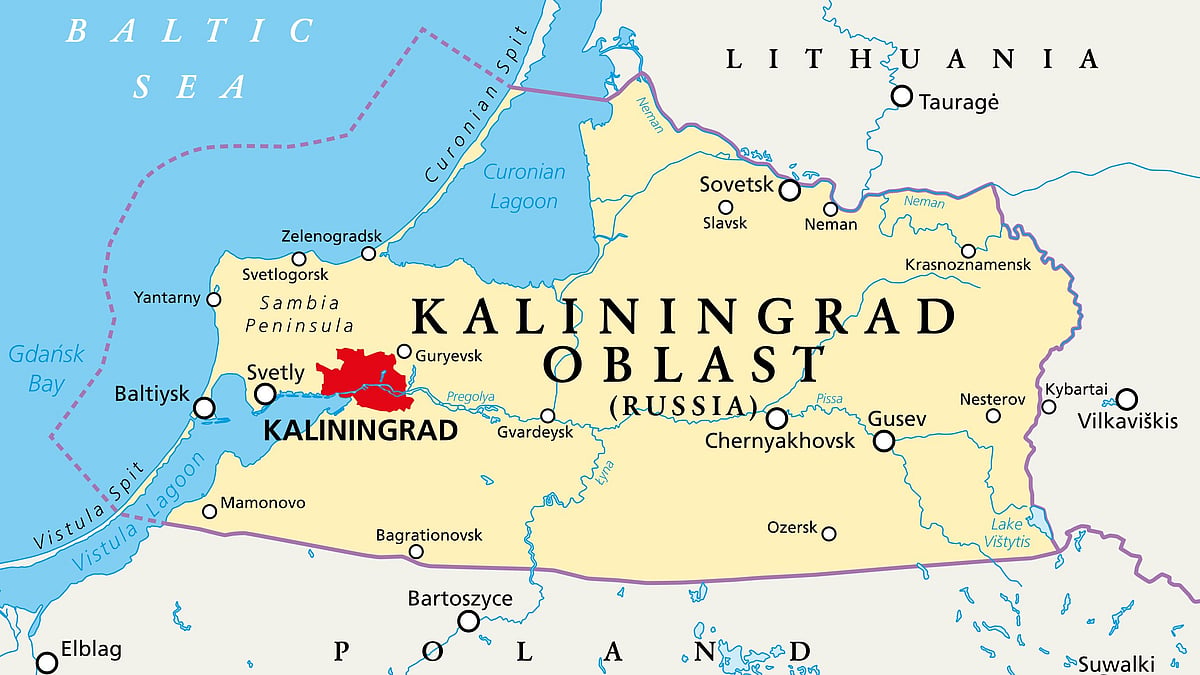 <div class="paragraphs"><p>In red, the Baltic Sea exclave of Kaliningrad, which is part of Russian territory.</p></div>