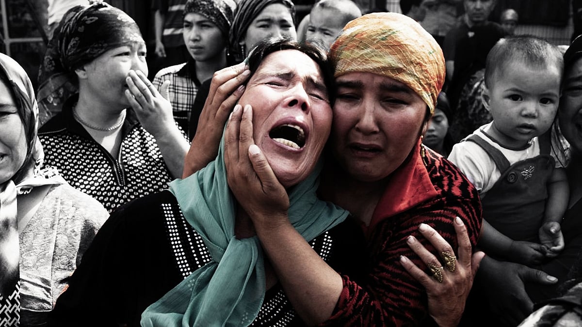 <div class="paragraphs"><p>Human rights organisations say that up to one million ethnic Muslims in Xinjiang have been detained in camps where they are subjected to political indoctrination.</p></div>