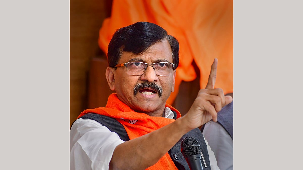 <div class="paragraphs"><p>Shiv Sena leader Sanjay Raut addressing a press conference at Shiv Sena Bhawan in Mumbai on Monday, 27 June.</p></div>