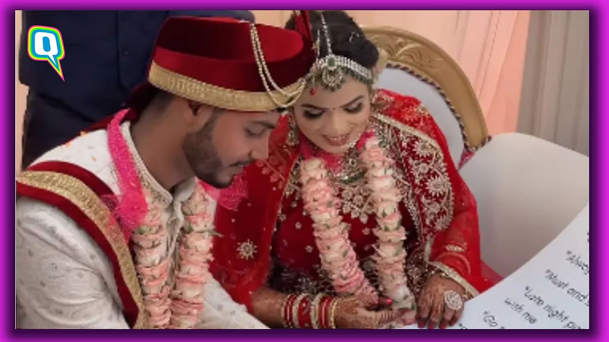 <div class="paragraphs"><p>The newlyweds from Assam, Shanti and Mintu sign a marriage contract that has divided the internet. </p></div>
