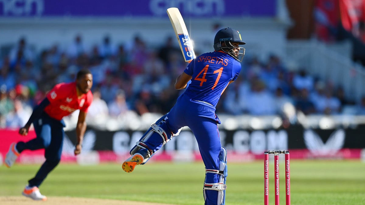 <div class="paragraphs"><p>Shreyas Iyer in action during the T20I series against England this month. </p></div>