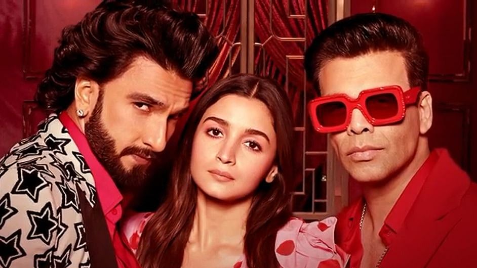 <div class="paragraphs"><p>Ranveer Singh, Alia Bhatt, and Karan Johar.</p></div>