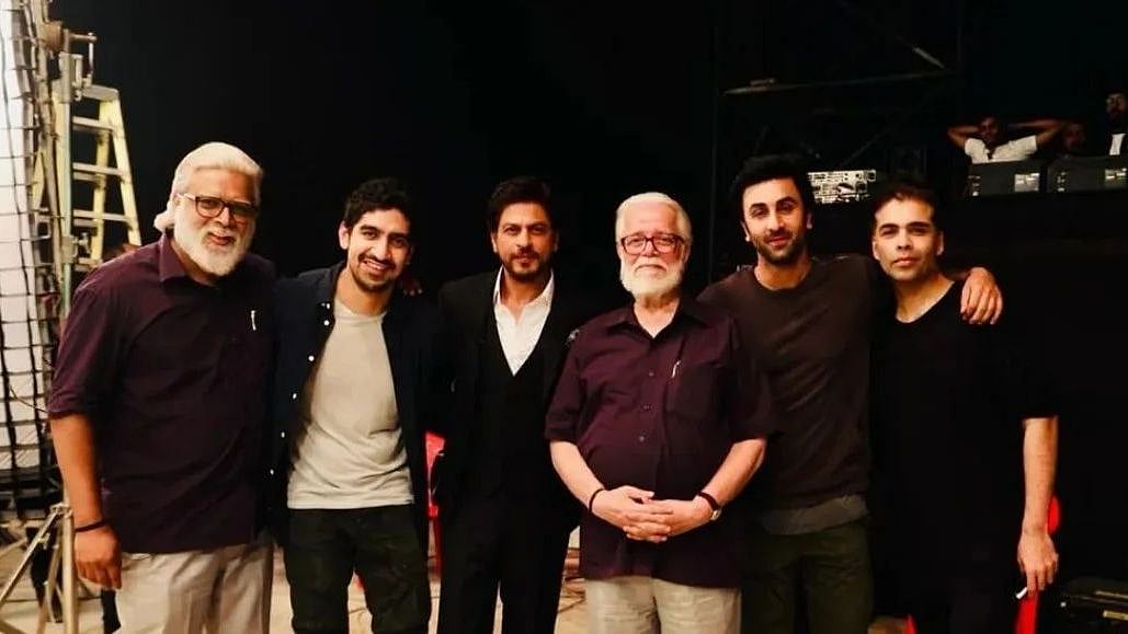 <div class="paragraphs"><p>R Madhavan, Ayan Mukerji, Shah Rukh Khan, Nambi Narayanan, Ranbir Kapoor, and Karan Johar.</p></div>