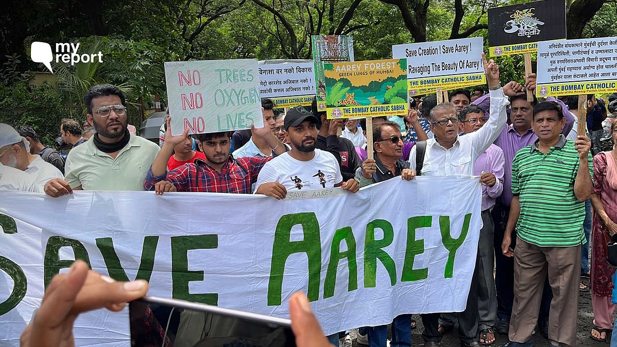 <div class="paragraphs"><p>Mumbai residents protesting against construction of Metro car shed</p></div>