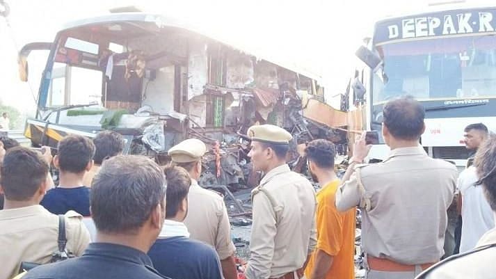 <div class="paragraphs"><p>The incident occurred near  Narendrapur Madraha village in Uttar Pradesh.</p></div>