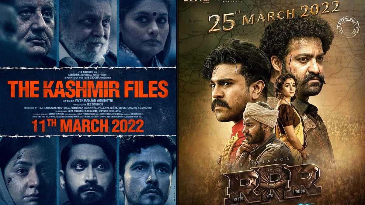 <div class="paragraphs"><p>Posters for <em>The Kashmir Files </em>and <em>RRR.</em></p></div>