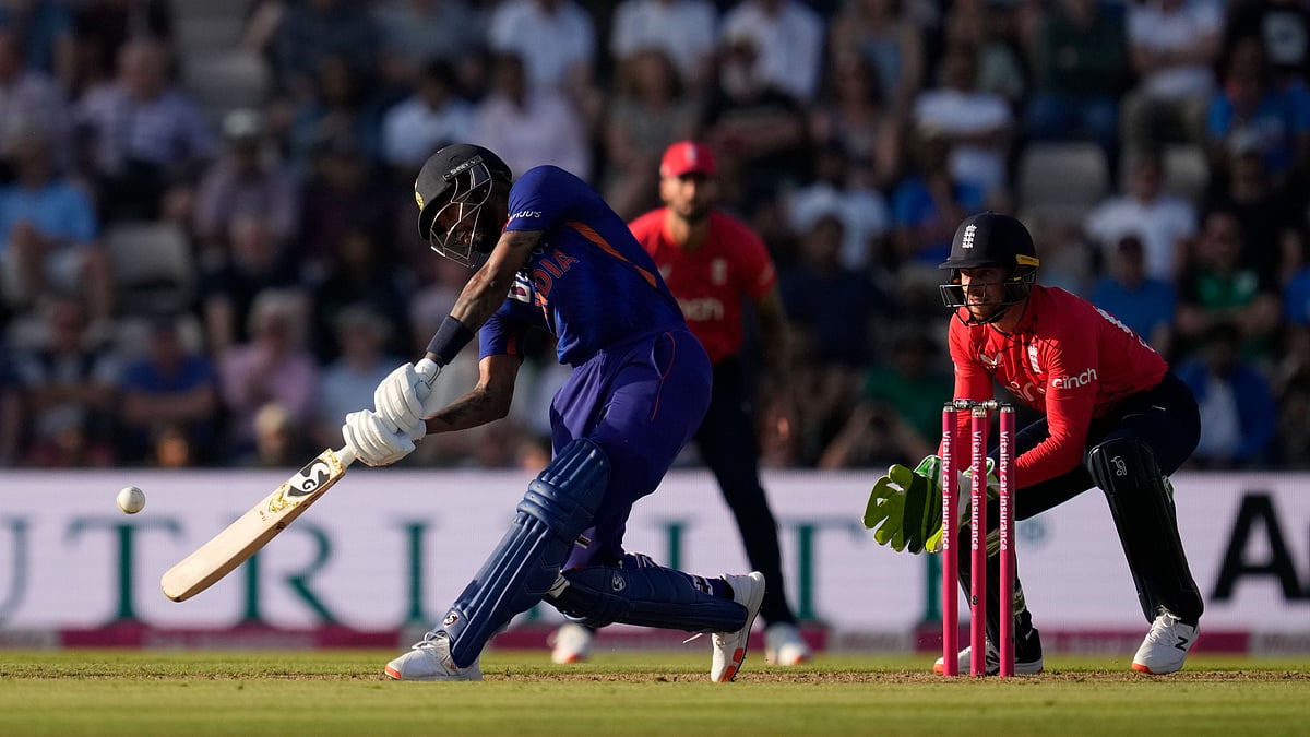 <div class="paragraphs"><p>Indian all-rounder Hardik Pandya in action en route to his maiden T20 fifty against England at Southampton.&nbsp;</p></div>