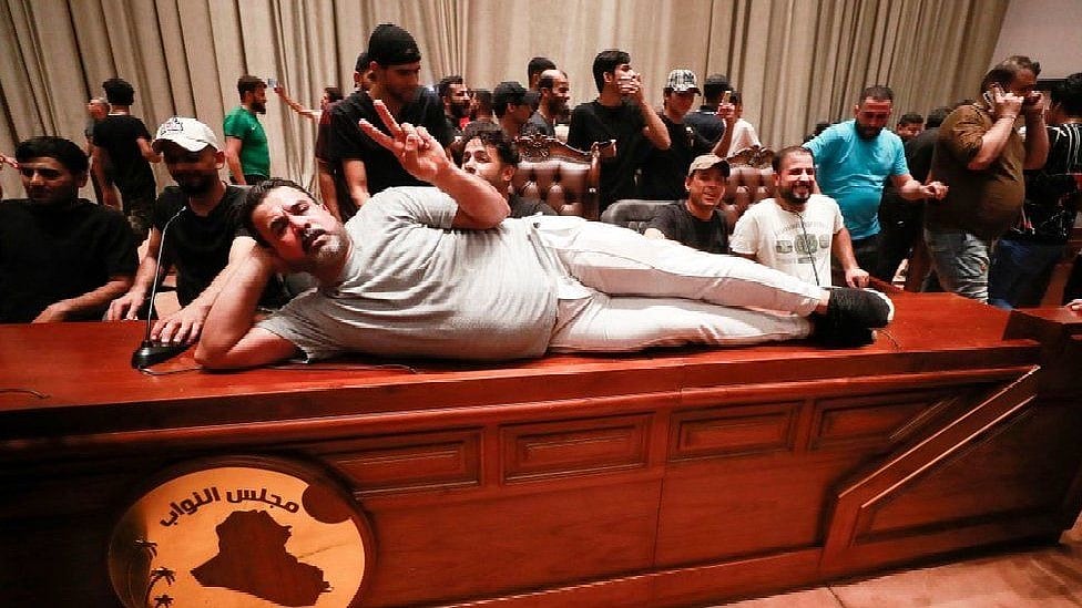 <div class="paragraphs"><p>The Iraqi parliament on Wednesday, 27 July, saw hundreds of protesters storm the building.</p></div>
