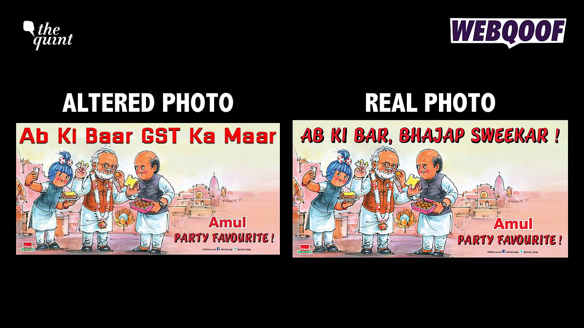 <div class="paragraphs"><p>Fact-check: The claim shows an edited photo of Amul ad.</p></div>