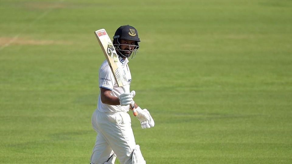 <div class="paragraphs"><p>Cheteshwar Pujara hit a double century on captaincy debut for Sussex against Middlesex on Wednesday.</p></div>
