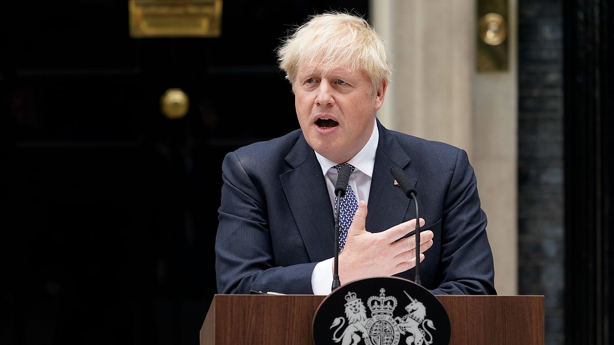 <div class="paragraphs"><p>United Kingdom Prime Minister <a href="https://www.thequint.com/news/world/boris-johnson-united-kingdom-government-crisis-rishi-sunak-sajid-javid-chris-pincher-partygate">Boris Johnson</a> announced his resignation as the Conservative Party's leader on Thursday, 7 July.</p><p><br></p></div>