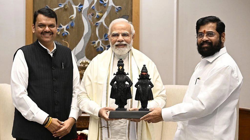 <div class="paragraphs"><p>Devendra Fadnavis and Eknath Shinde met PM Modi in Delhi on 9 July.</p></div>