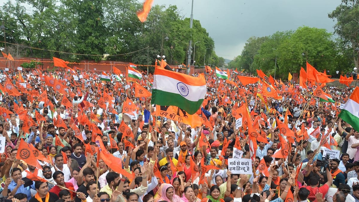 <div class="paragraphs"><p>After the gruesome murder of Kanhaiya Lal, a procession was organised by the Sarva Hindu Samaj in Jaipur.</p></div>