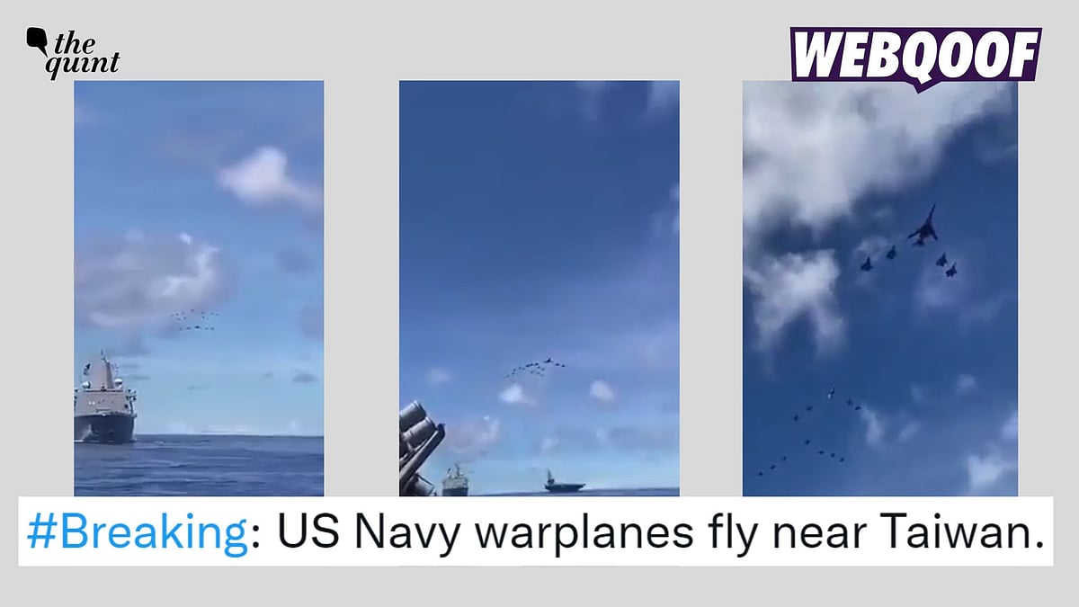 <div class="paragraphs"><p>The claim suggests the US Navy deployed warplanes near Taiwan before Pelosi's visit.</p></div>