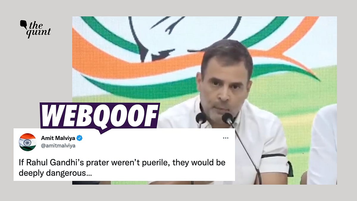 <div class="paragraphs"><p>BJP leader Amit Malviya shared a clipped video of Rahul Gandhi.</p></div>