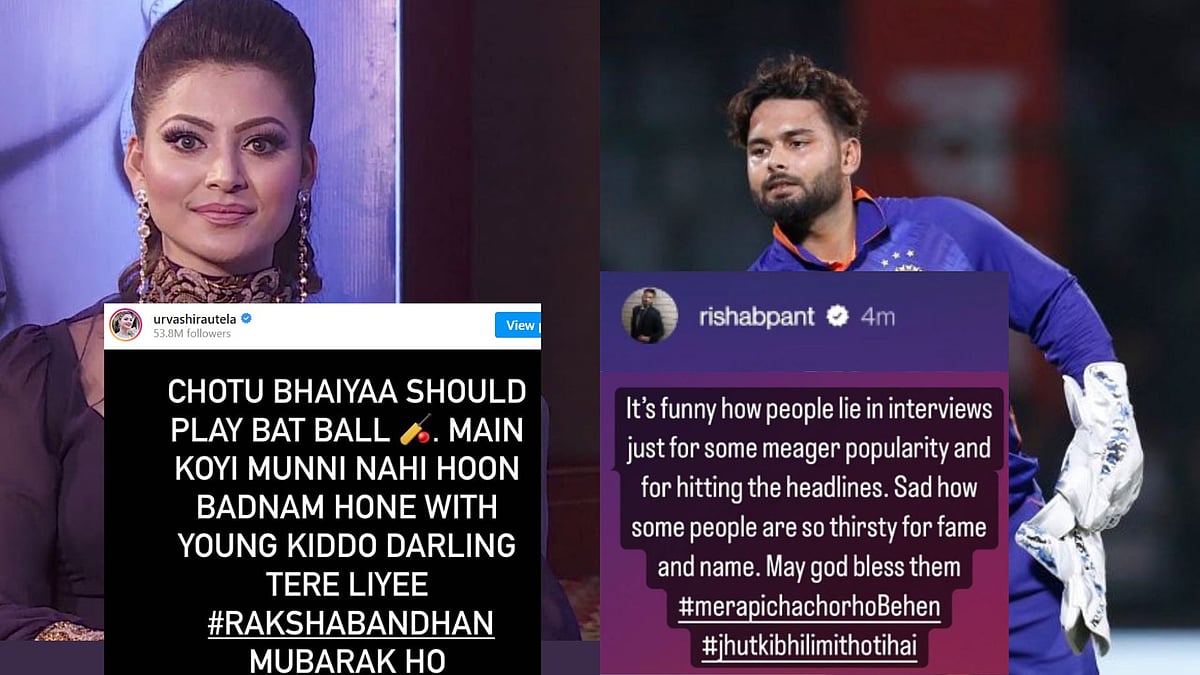 <div class="paragraphs"><p>Urvashi Rautela hit back at Rishabh Pant without naming the cricketer.</p></div>