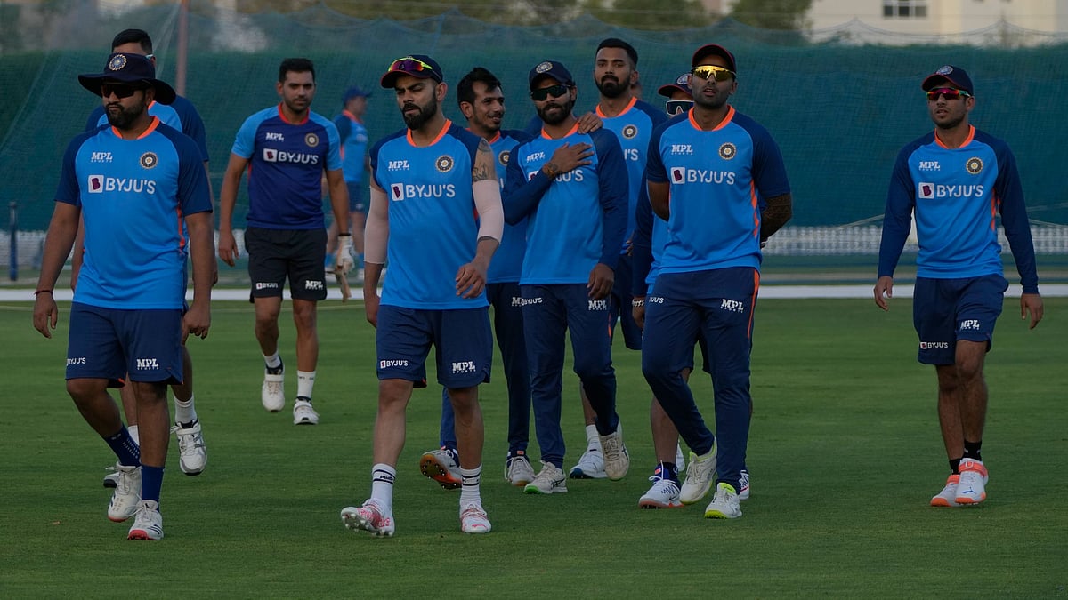 <div class="paragraphs"><p>The Indian team members during an Asia Cup 2022 training session in Dubai. </p></div>