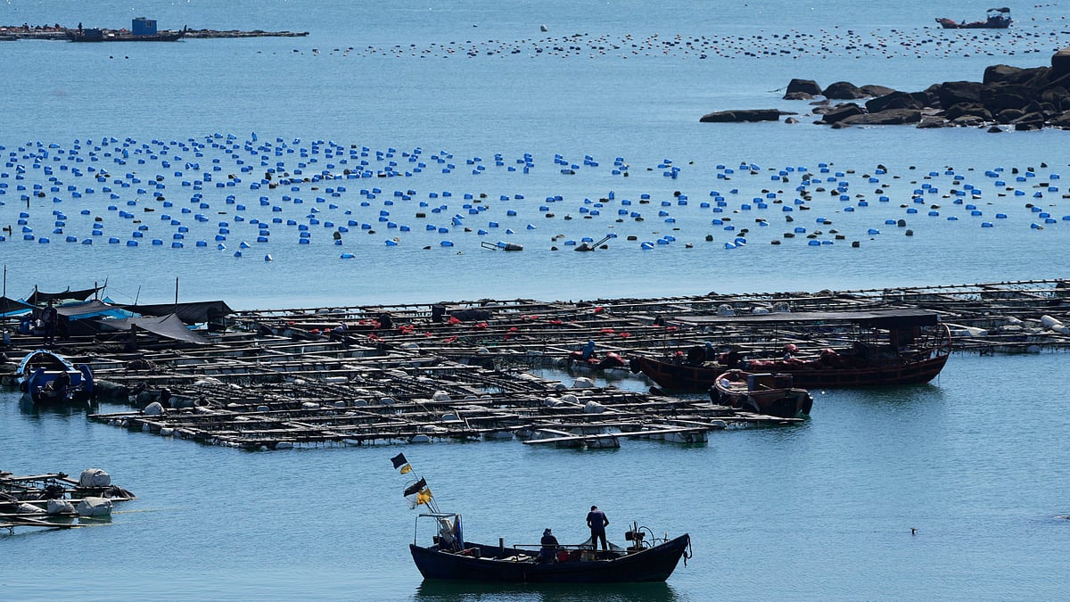 <div class="paragraphs"><p>A boat moves through the water on Friday, 5 August, along the closest point in mainland China to the island of Taiwan.</p></div>