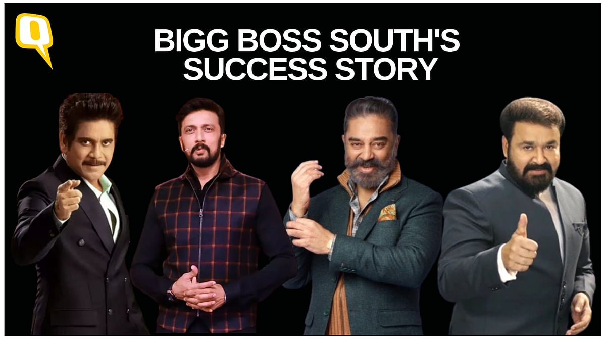 <div class="paragraphs"><p>Kamal Haasan, Nagarjuna, Mohan Lal and Kiccha Sudeep host Bigg Boss in Tamil, Telugu, Malayalam and Kannada respectively.<br></p></div>