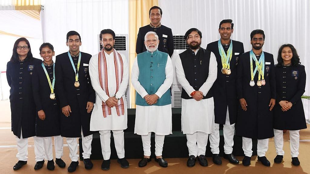 <div class="paragraphs"><p>PM Modi with CWG 2022 winners </p></div>