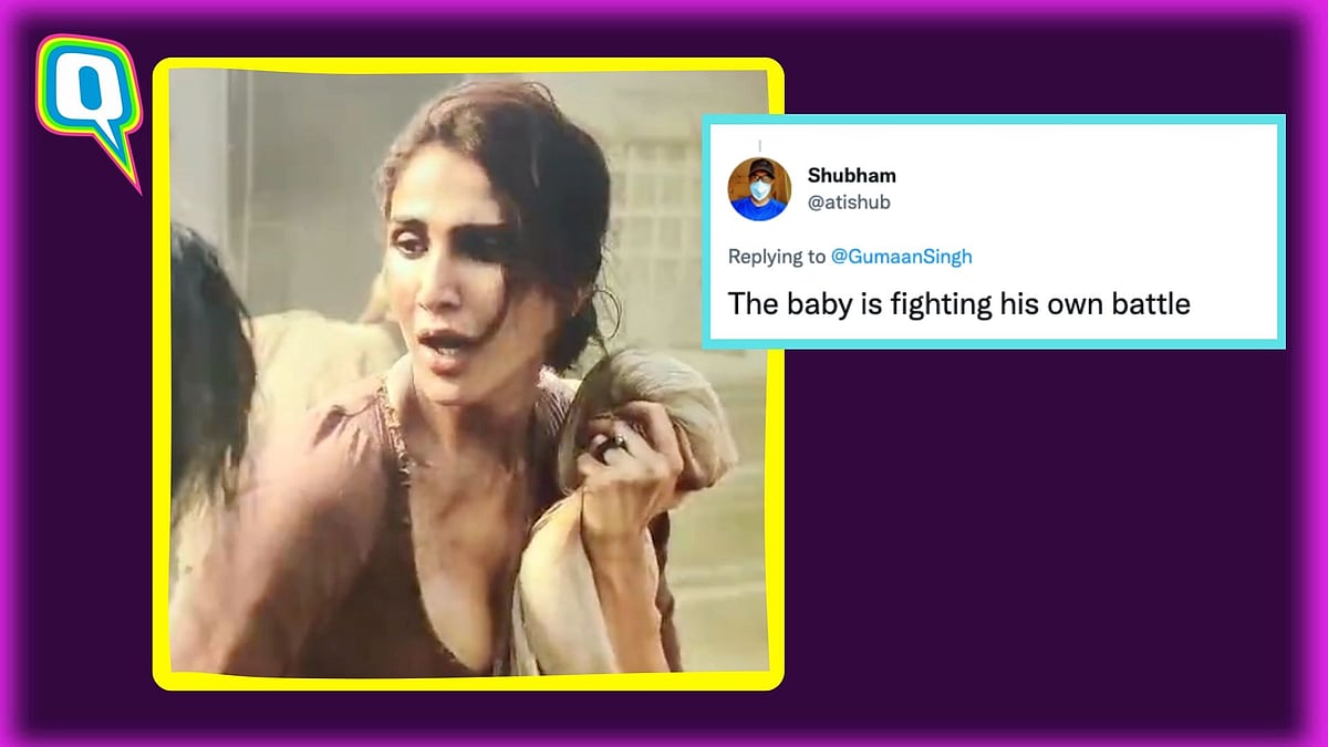 <div class="paragraphs"><p>Viral scene from 'Shamshera' where Vaani Kapoor is holding pile of clothes instead of a child</p></div>