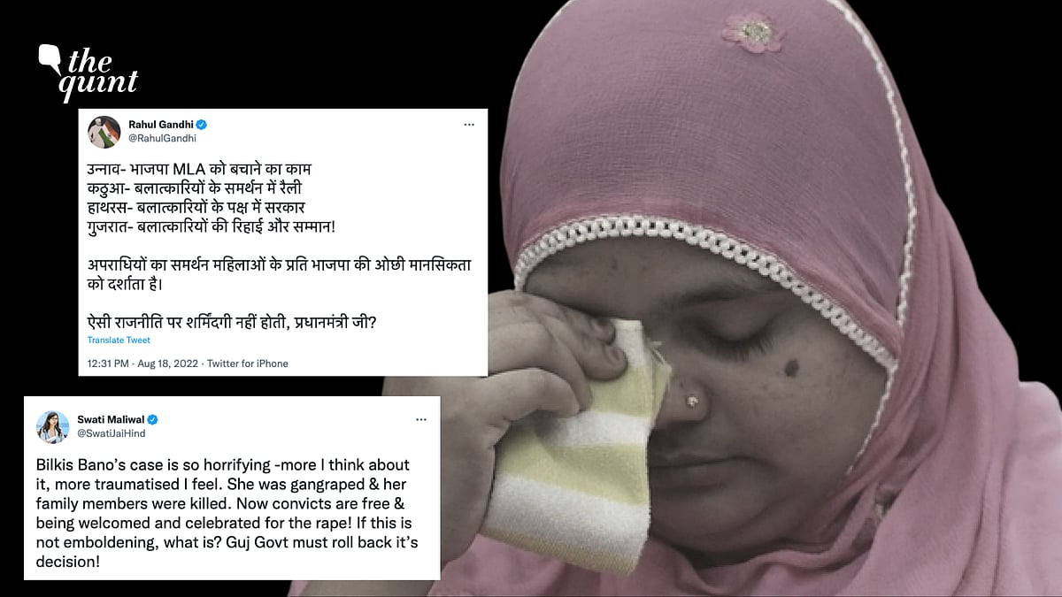 <div class="paragraphs"><p>Netizens react to Bilkis Bano's statement on the release of 11 men convicted of gang-raping her and murdering 14 members of her family during the 2002 Gujarat riots.</p></div>
