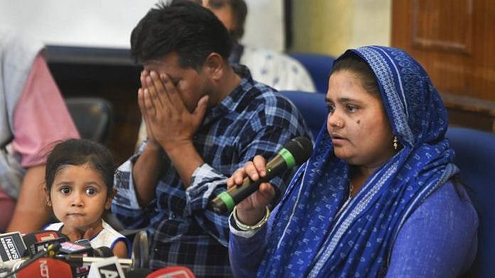 <div class="paragraphs"><p>Bilkis Bano at a press conference in New Delhi in 2019. </p></div>