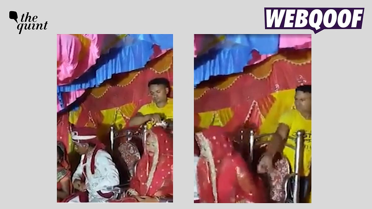 <div class="paragraphs"><p>Fact-Check: The claim states that the video shows a man leaving with the bride.</p></div>