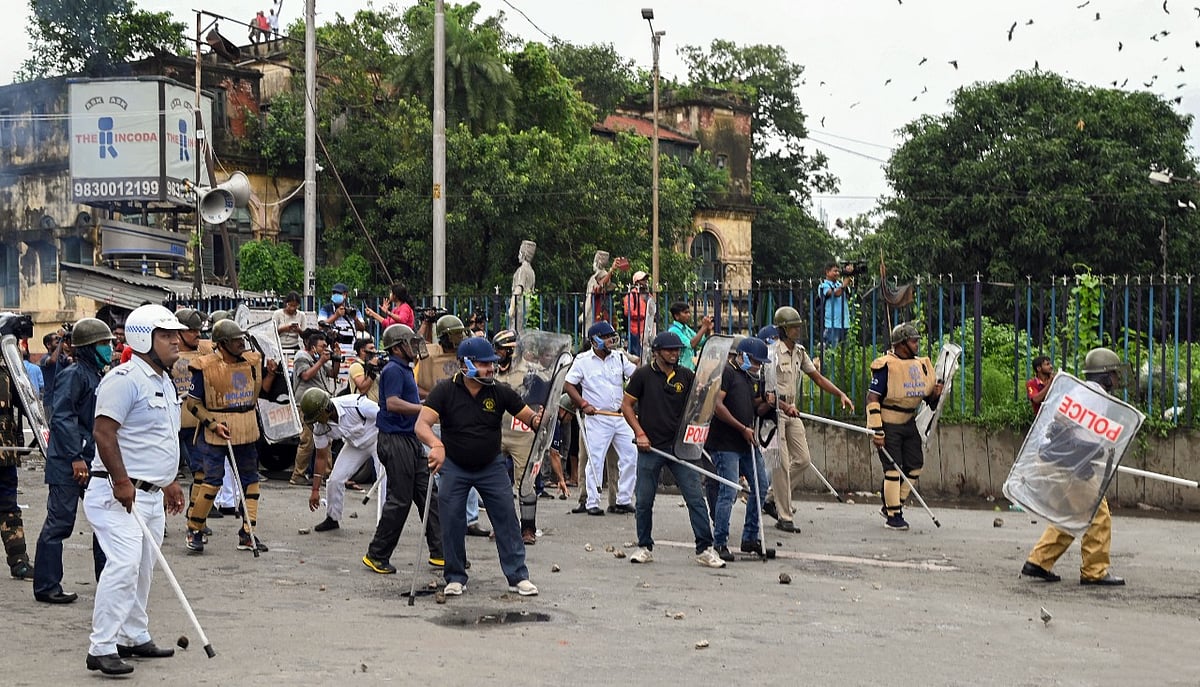 <div class="paragraphs"><p>Bharatiya Janata Party had organised a march to the state secretariat Nabanna against the alleged corrupt practices of the Trinamool Congress government in West Bengal.</p></div>