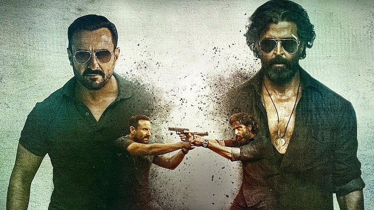 <div class="paragraphs"><p>Hrithik Roshan and Saif Ali Khan in a poster of <em>Vikram Vedha</em>.</p></div>