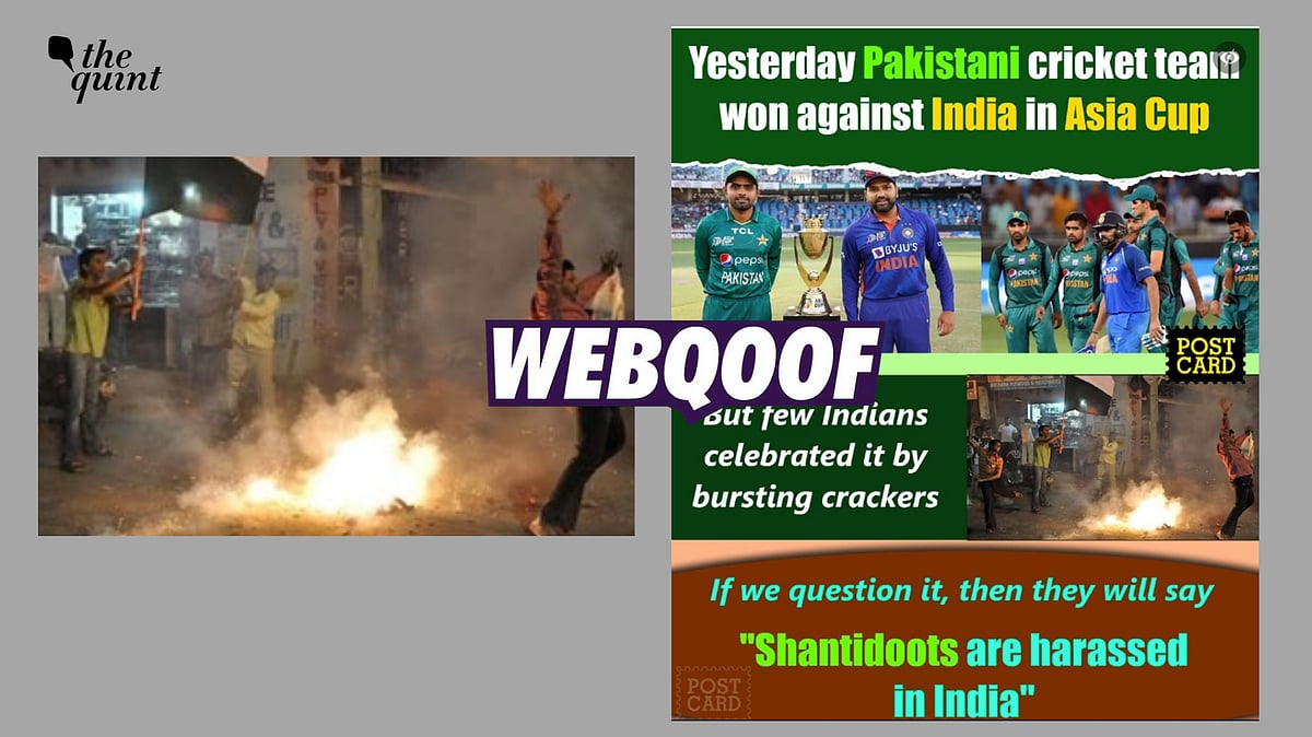 <div class="paragraphs"><p>The claim suggests that the Muslim community celebrated after India lost to Pakistan in the Asia Cup tournament.</p></div>