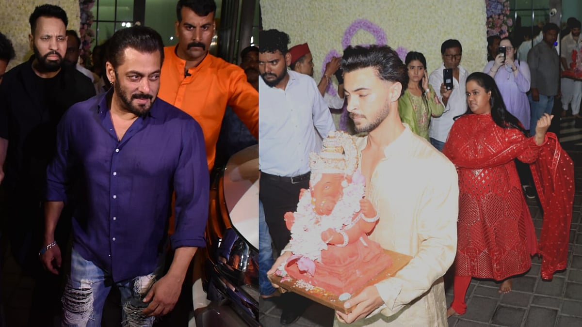 <div class="paragraphs"><p>Salman Khan joins Aayush Sharma and Arpita Khan for ganpati visarjan.</p></div>