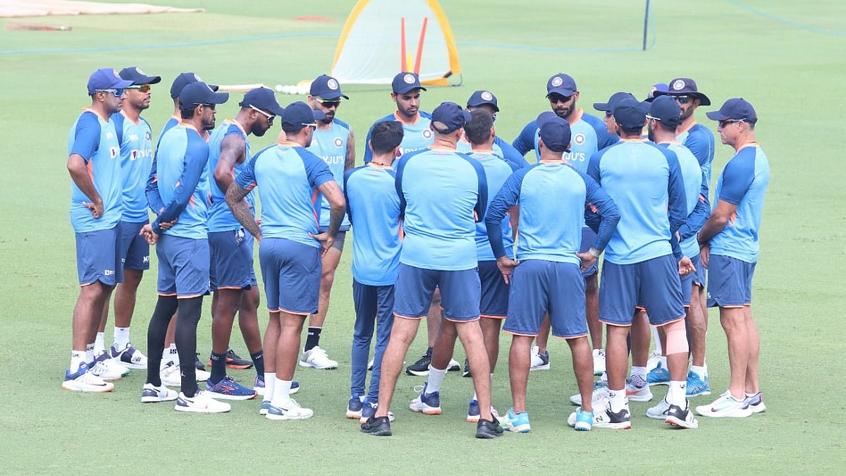 <div class="paragraphs"><p>Team India during a practice session ahead of the three-match T20I series against Australia. </p></div>