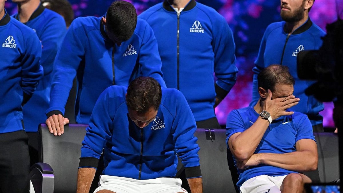 <div class="paragraphs"><p>Roger Federer retired after playing his final match on Friday night, alongside Rafael Nadal</p></div>