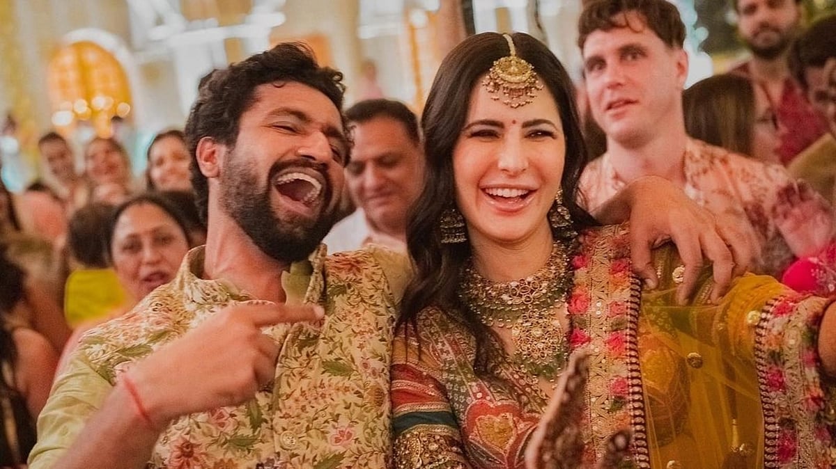 <div class="paragraphs"><p>Katrina Kaif and Vicky Kaushal during their wedding proceedings.&nbsp;</p></div>