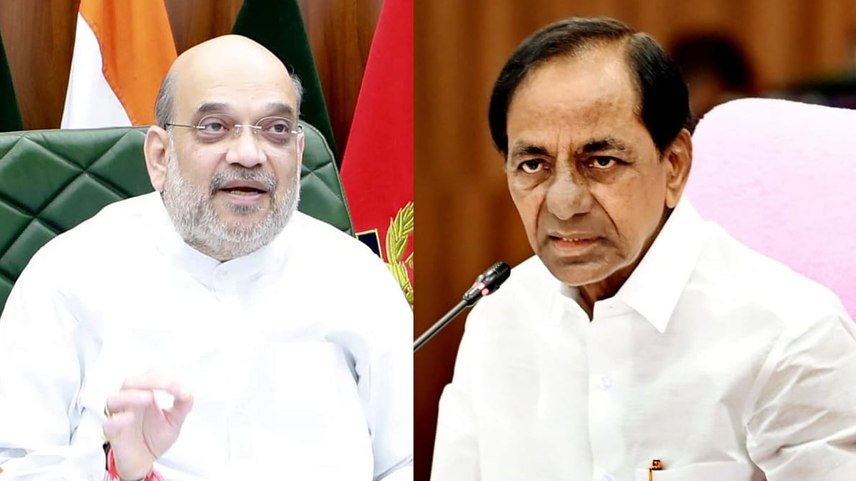 <div class="paragraphs"><p>Amit Shah (left) and K Chandrashekar Rao.</p></div>