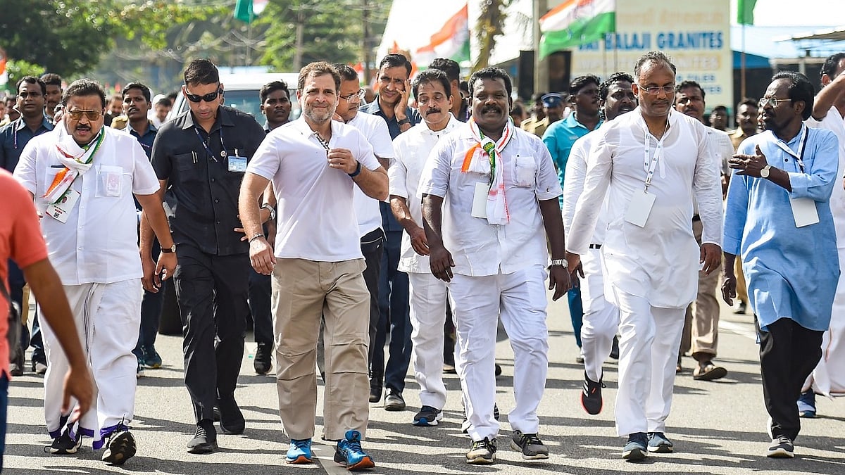 <div class="paragraphs"><p>Kanyakumari: Congress leader Rahul Gandhi with party workers during the 'Bharat Jodo Yatra,' in Kanyakumari, Friday, 9 September 2022.</p></div>
