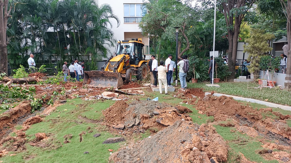 <div class="paragraphs"><p>Anti-encroachment drive in Gopalan school premises of Basavananagar of Mahadevpur Assembly Constituency, Bengaluru.</p></div>