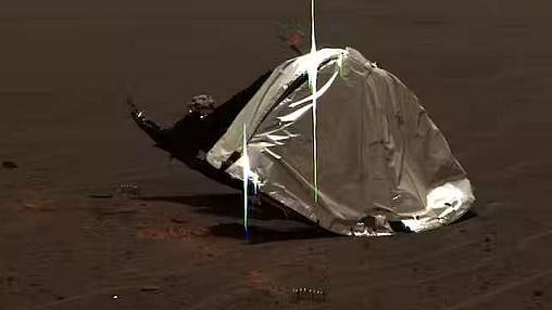 <div class="paragraphs"><p>Rovers on Mars frequently come across debris – like this heat shield and spring – from their own or other missions.</p></div>