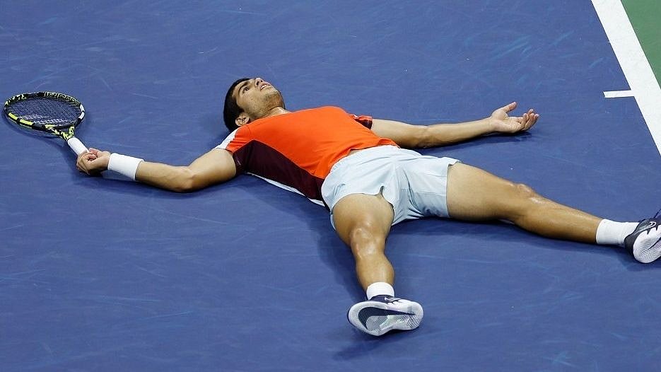 <div class="paragraphs"><p>Spain's Carlos Alcaraz is elevated after entering the final of US Open 2022 tournament.&nbsp;</p></div>