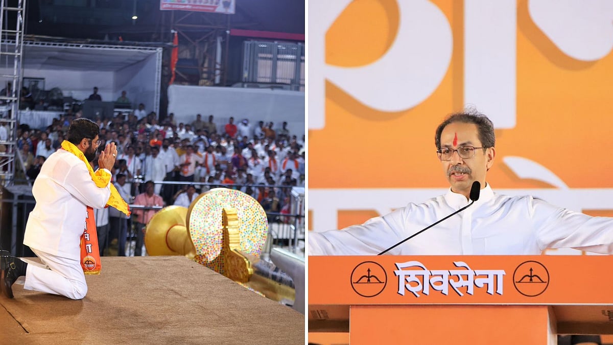 <div class="paragraphs"><p>Eknath Shinde (left) and Uddhav Thackeray (right).&nbsp;</p></div>