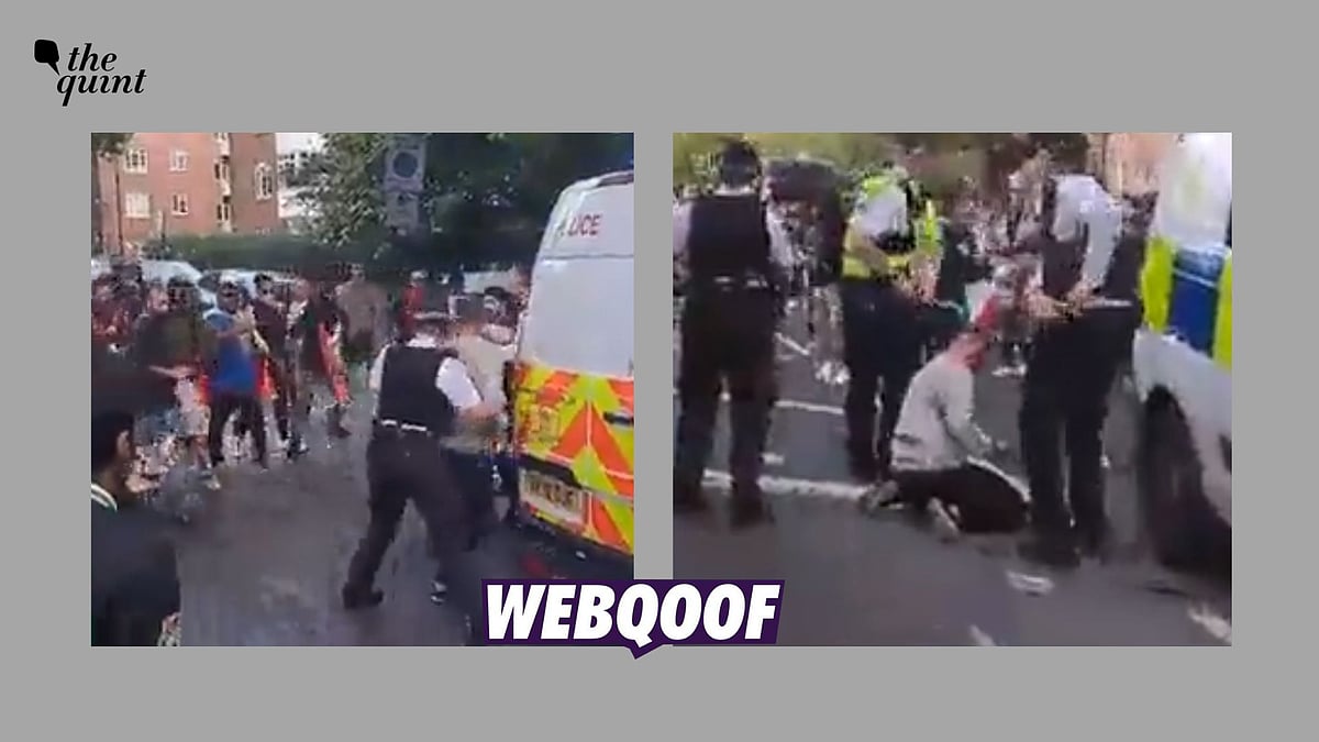 <div class="paragraphs"><p>The claim suggests that the video shows a crowd beating up a man who destroyed a temple in London.</p></div>