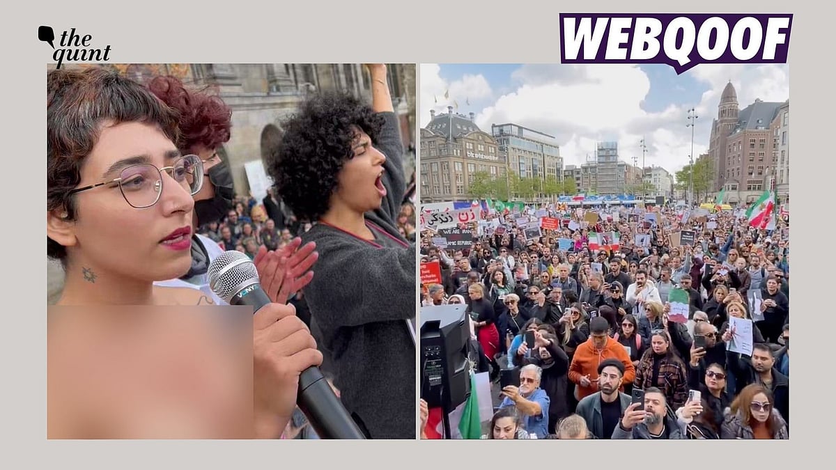 <div class="paragraphs"><p>The video shows a protester identified as Niloufer Fuladi in the Netherlands.</p></div>