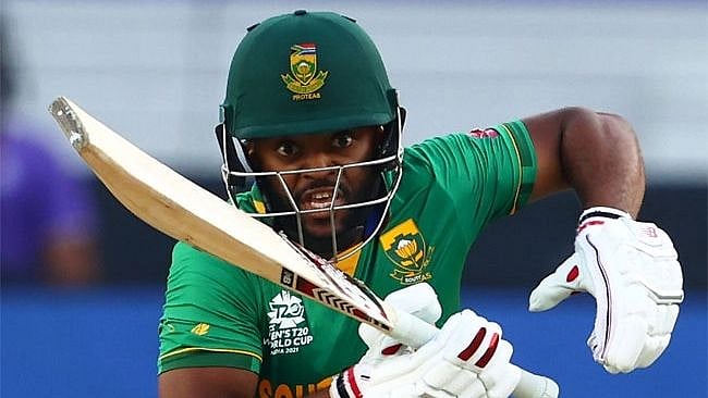<div class="paragraphs"><p>South African skipper Temba Bavuma in action against India in Perth on Sunday. </p></div>