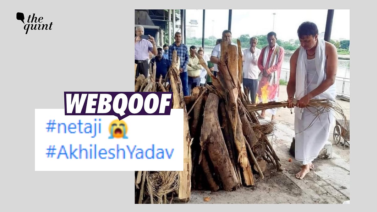 <div class="paragraphs"><p>Fact-check: This image doesn't show Akhilesh Yadav performing the last rites of SP leader Mulayam Singh Yadav. </p></div>