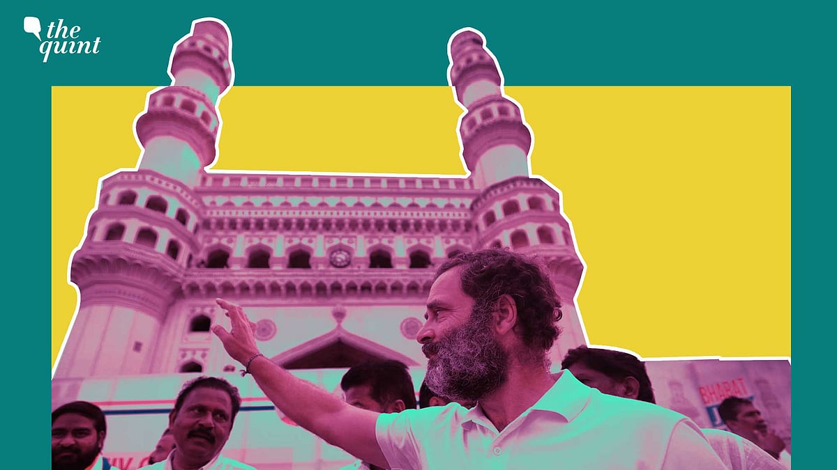 <div class="paragraphs"><p>Congress leader Rahul Gandhi at Charminar as part of the Bharat Jodo Yatra. </p></div>